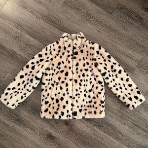 Donna Salyers Kid's Wild Cheetah Faux Fur Every-Day Zip Jacket
